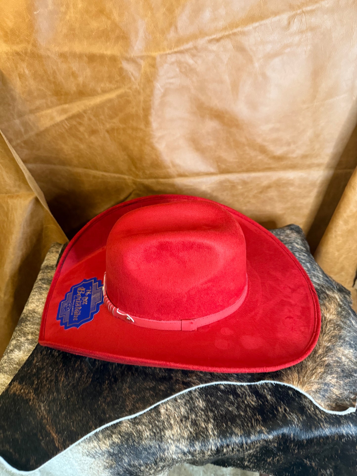 RED SUEDE HAT