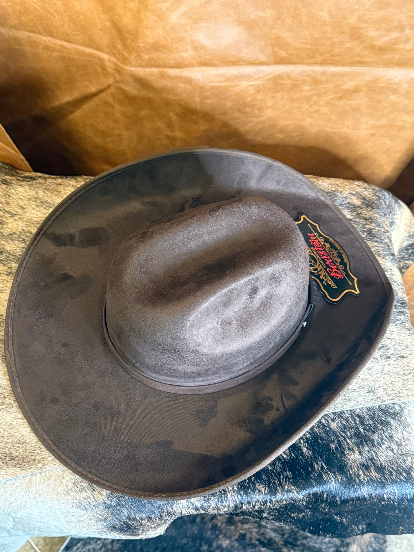 BROWN SUEDE HAT