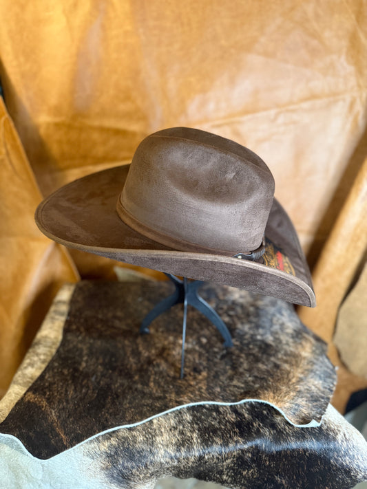 BROWN SUEDE HAT