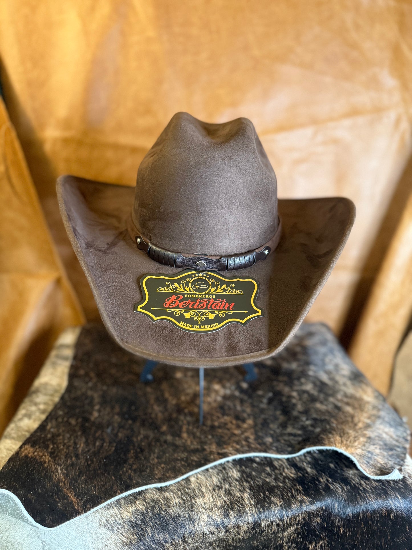 BROWN SUEDE HAT