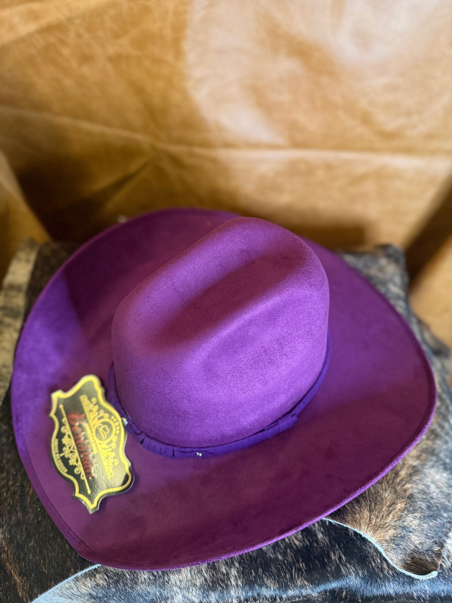 PURPLE SUEDE HAT