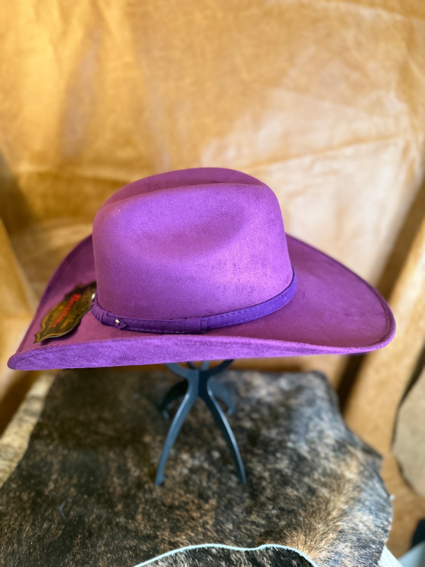 PURPLE SUEDE HAT