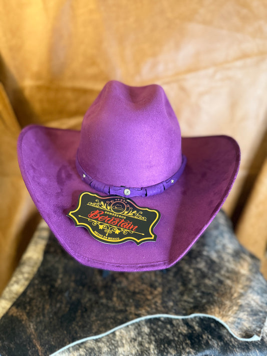 PURPLE SUEDE HAT