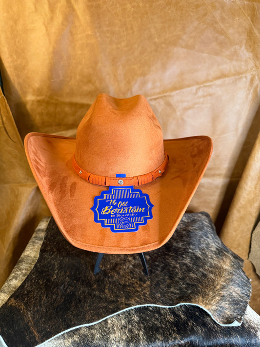 ORANGE SUEDE HAT