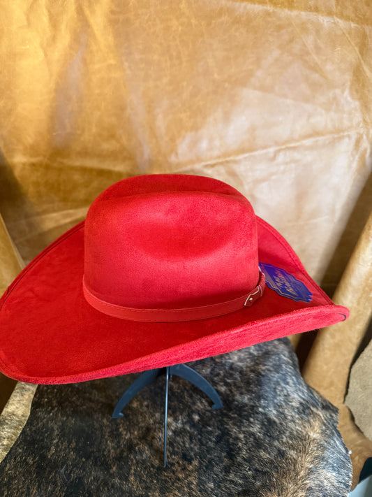RED SUEDE HAT