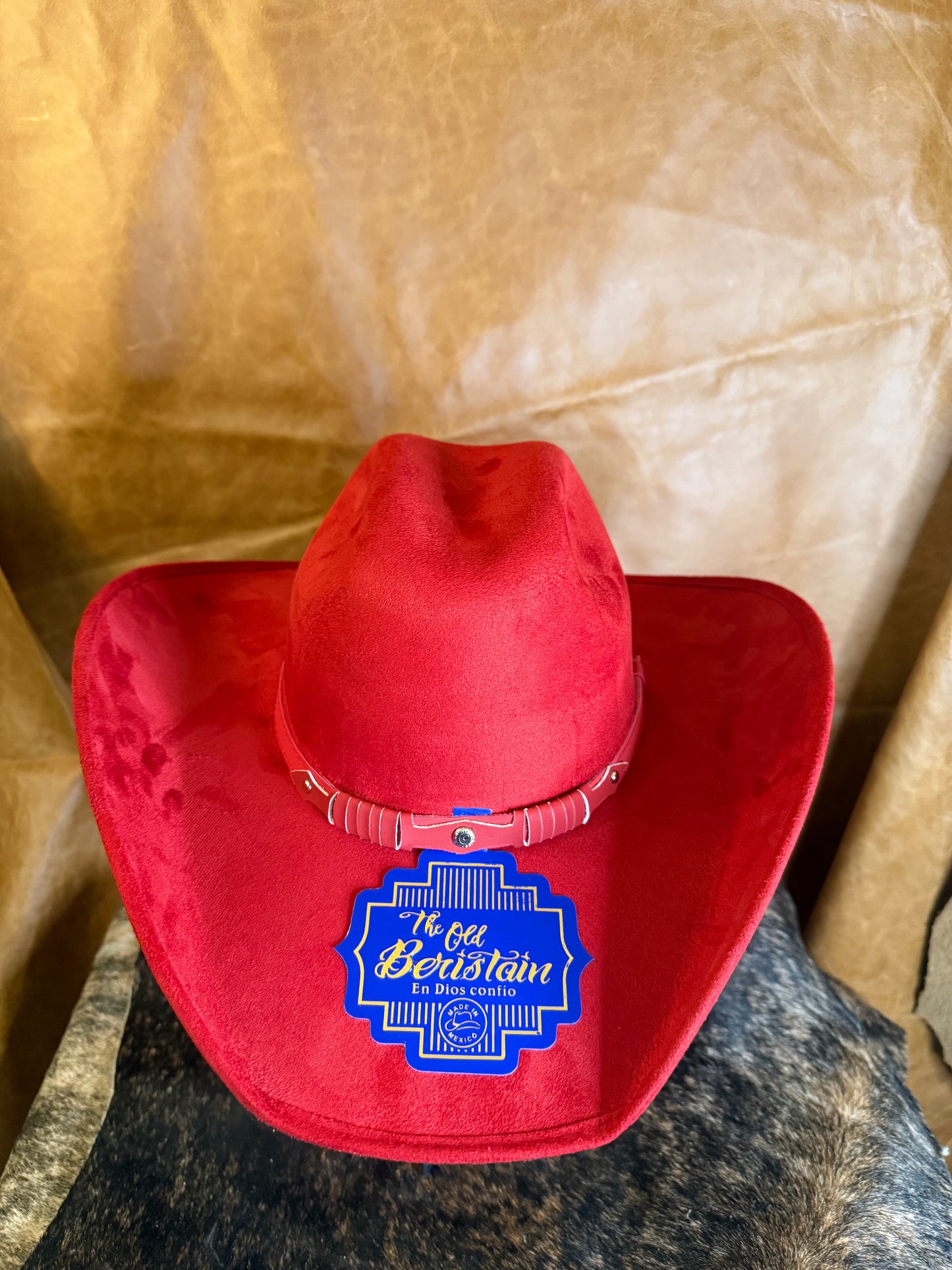 RED SUEDE HAT